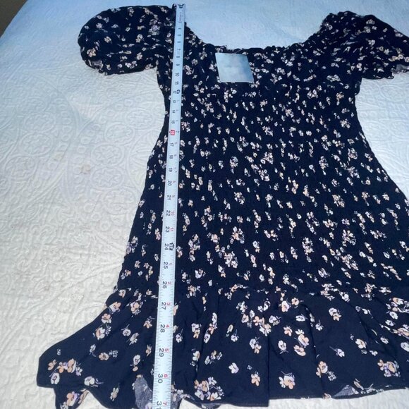 Lily‎ Rose Navy Blue Floral Smocked Dress Size M NWT - Picture 9 of 9